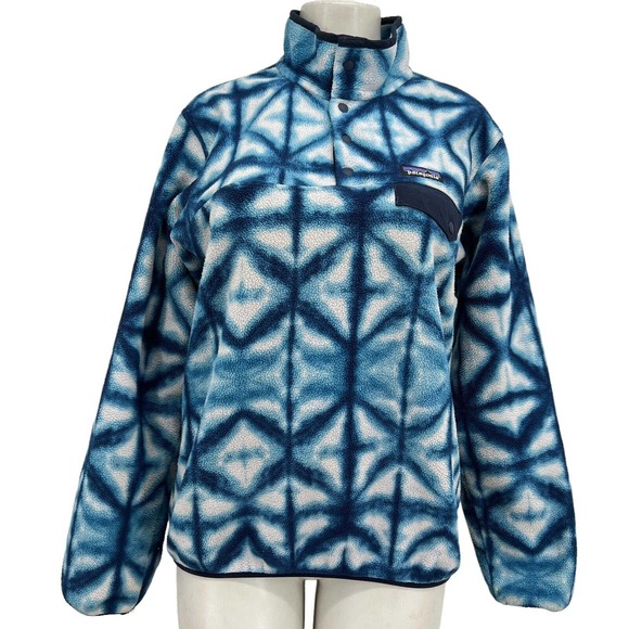 Patagonia Jackets & Blazers - Patagonia Synchilla Women's Snap T Fleece Pullover Blue Diamond Jacket Size M